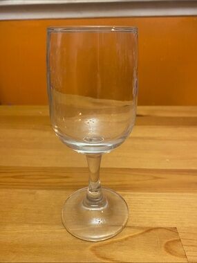 Clear Glass Wine Goblet - Elegant Transparent Stemware